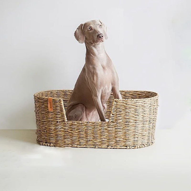 

Large Cat Beds Rattan Dog Bed Waterproof Basket Comfort Four Seasons Cats Houses & Habitats Pets Accessories Training Supplies