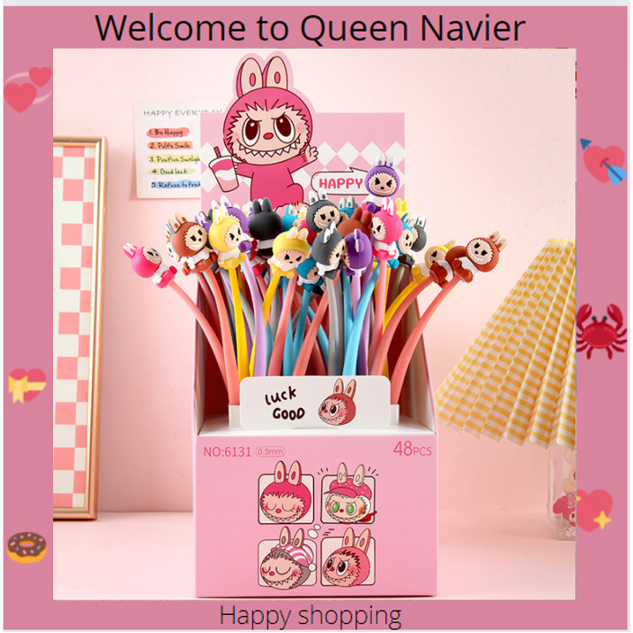 

QN - Pulpen gel rubber rocker labubu Pena sanrio capybara lucu