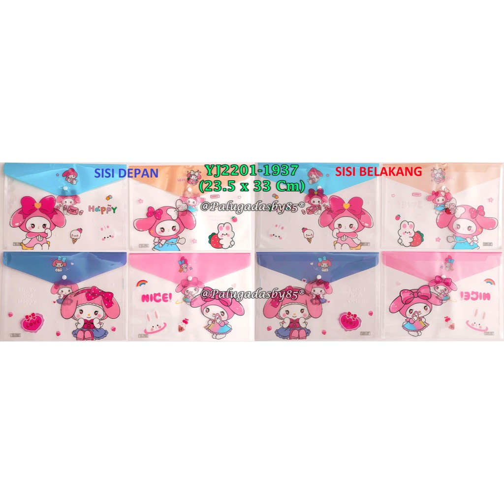 

(1 Biji) Map Kancing Sanrio F4 23.5 x 33 Cm / Document Bag Sanrio / Map Kancing GXIMP YJ2201-1937