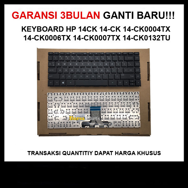 Keyboard HP 14ck 14-Ck 14-Ck0004tx 14-Ck0006tx 14-Ck0007tx 14-Ck0132tu .