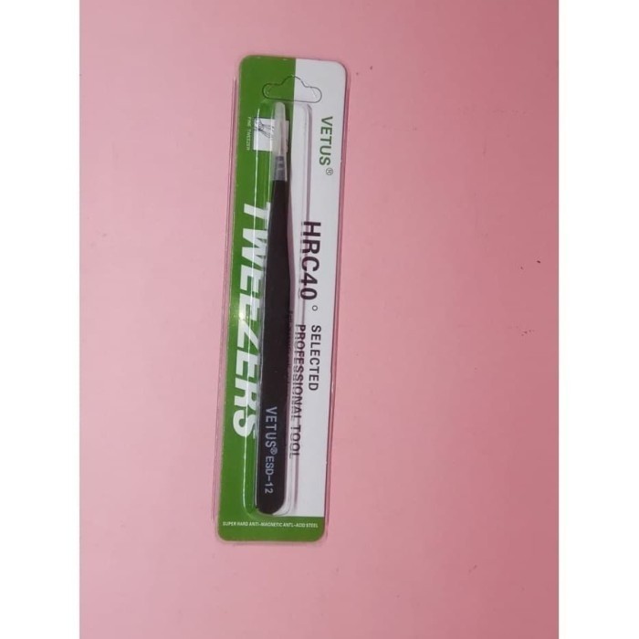 Pinset Tweezers Vetus Lurus Runcing ESD-12//Pinset Tweezers Vetus Lurus Runcing ESD-12