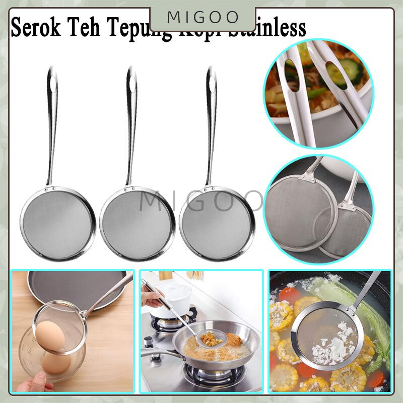 Saringan Stainless / Stainless Teh Tepung Saringan Tepung Kawat Ayak Jaring Halus Minyak