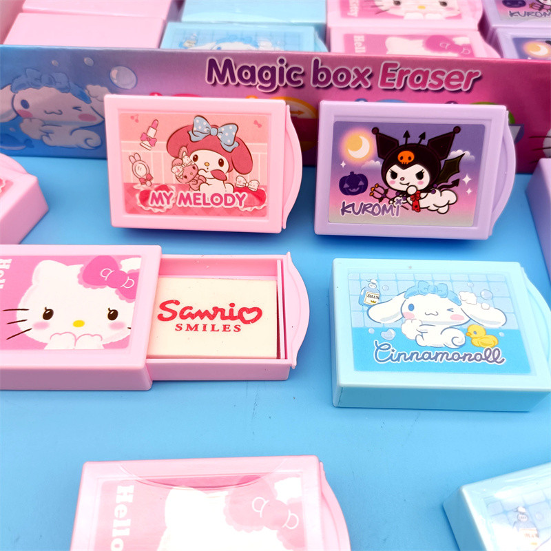 

COD Sanrio Kotak Ajaib Penghapus Hadiah Pembelajaran Siswa Penghapus Kotak Laci Kartun Kreatif G