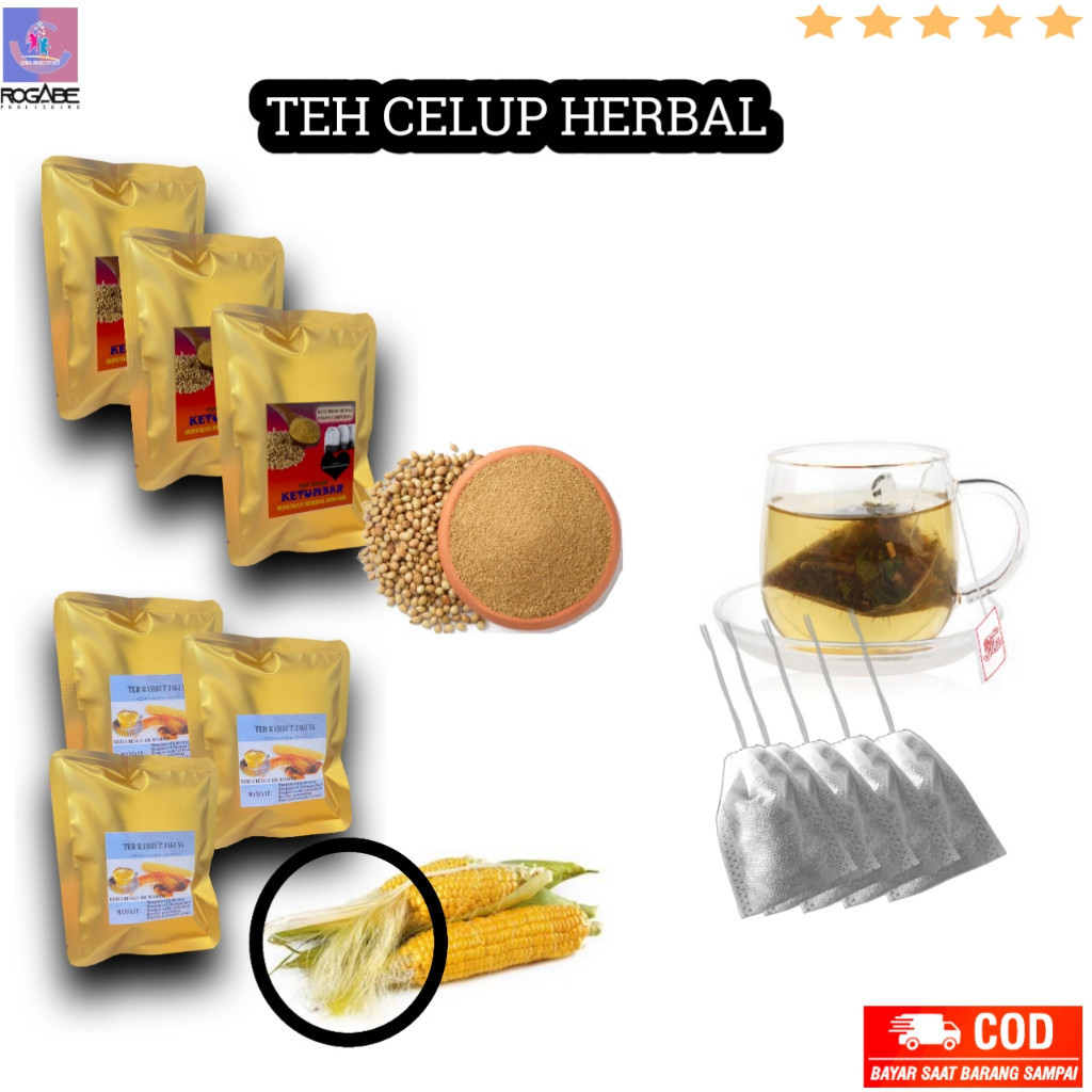 

Teh Herbal - Teh Ketumbar - Teh Rambut Jagung / Organik 100% Asli Tanpa Campuran / 1 Bungkus isi 5 pcs teh celup / N T