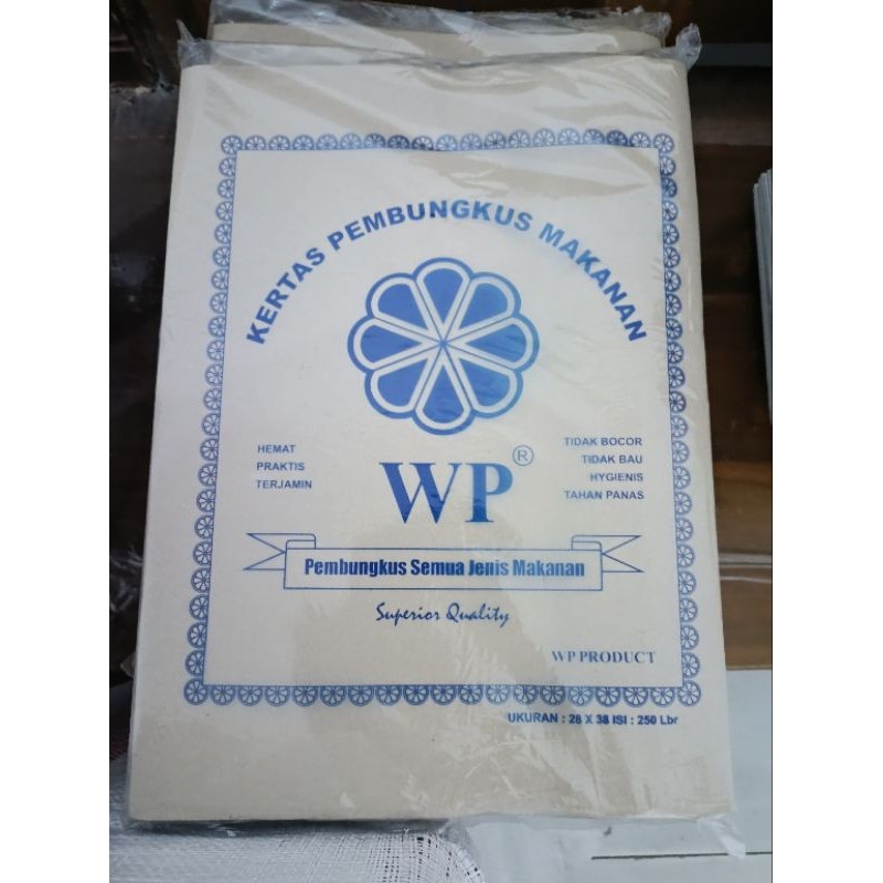 ISI 250 PCS KERTAS MINYAK ANTI MINYAK | KERTAS BUNGKUS MAKANAN NASI BOX WP
