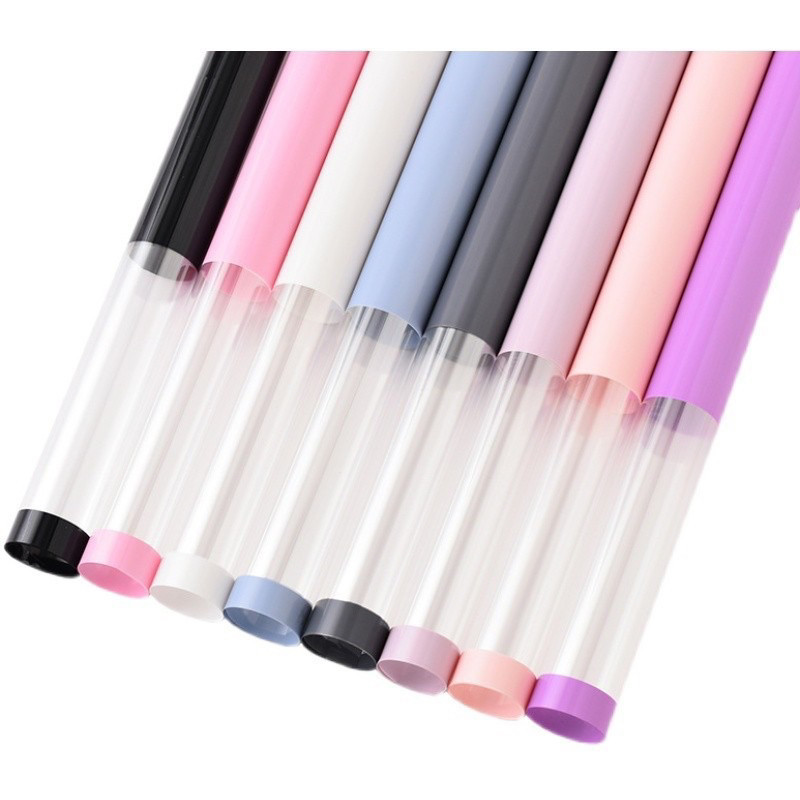 

[ 5 LEMBAR ] Kertas Bunga Cellophane Transparan Warna Kombinasi Line Color Bening Paper Flower Wrapping Paper Kertas Buket Bunga ZW