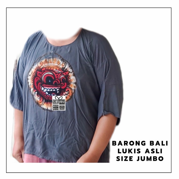 Terlaris Kaos Barong Asli Lukis Bali Big Size Jumbo Size LD 76 PJ 75