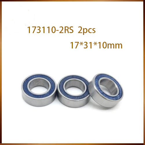 2pcs 173110-2RS 173110RS 173110 GCR15 ball bearing 17x31x10mm bike wheels bottom bracket repair bear
