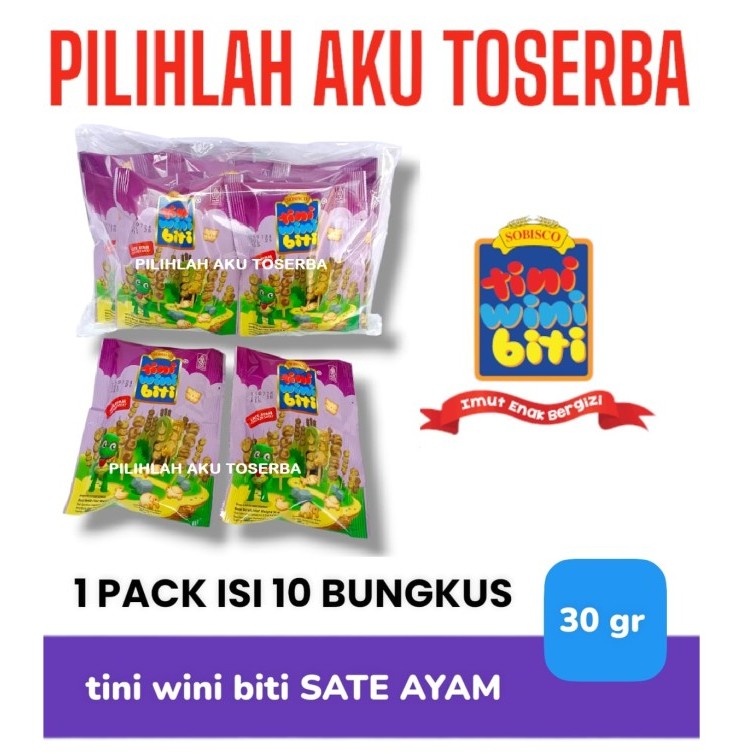 

Biskuit TINI WINI BITI 30 gram Rasa SATE AYAM - ( HARGA 1 PACK )