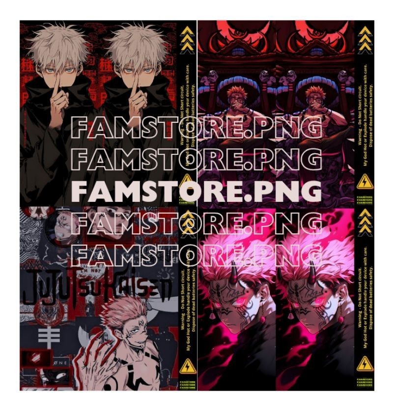 

MARKASDECAL - Pelindung Baterai - StikerSkin Wrap Baterai 18650 Motif Jujitsu Kaizen series - Pelindung dan penghias Baterai