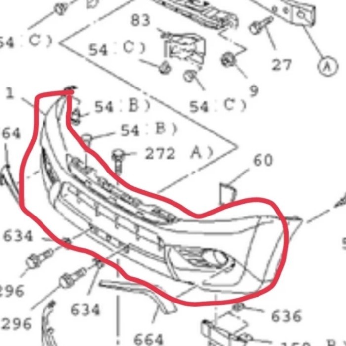 Bumper bemper depan Isuzu MUX 2019 ORIGINAL