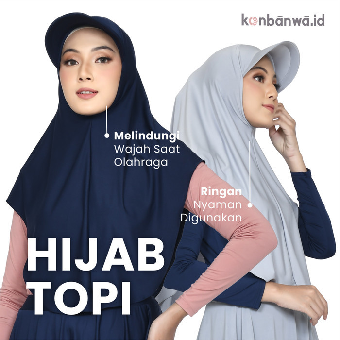 ✨TERLARIS✨ -Hijab topi Jilbab sport setolahraga baju senam wanita aerobic muslimah - Lightgrey