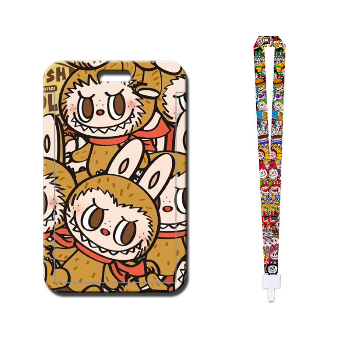 

J2 - Gantungan Kartu nama ID Card Holder Labubu lucu