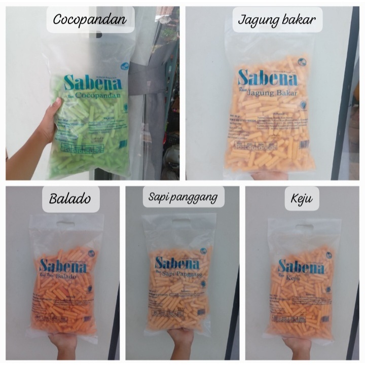 

Stick Sabena 360gr (Jumbo) Rasa jagung, keju ,Balado, Sapi panggang, coconut Aneka Snack dan Cemilan Asin Gurih Pedas