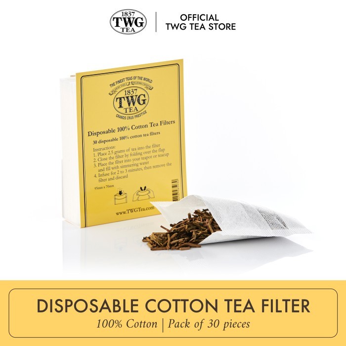 

TWG Tea ǀ Disposable Cotton Tea Filter (Pack of 30 pieces)