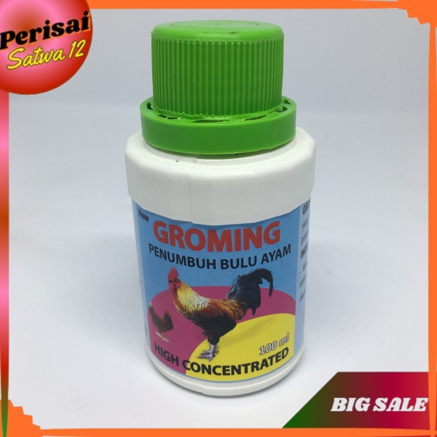 GROMING PENUMBUH BULU AYAM 100 ML MEMPERCEPAT PERTUMBUHAN BULU AYAM DAN BURUNG VITAMIN BULU AYAM