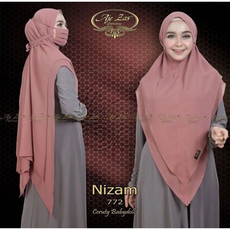 Hijab non pet // khimar nizam // hijab dua layer // bergo tali //hijab syar'i //kerudung instan