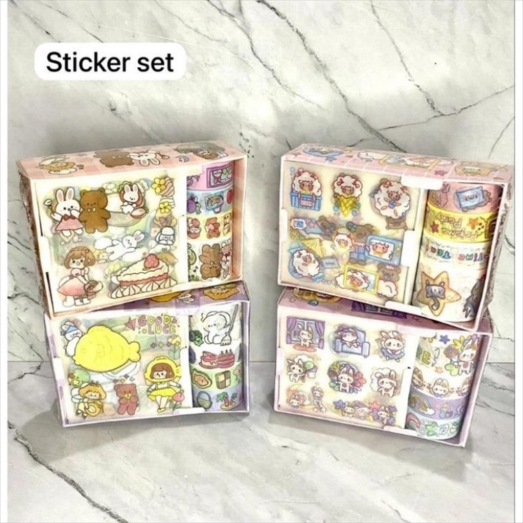 

(stiker momo roll) Stiker Sticker Viral Momo Box Set 2D Waterproof lucu aesthetic