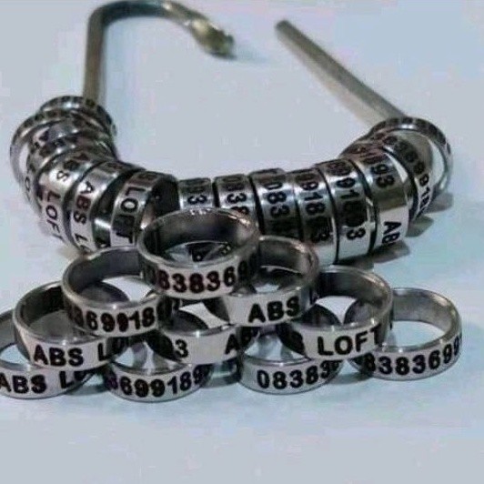 | RING MERPATI BAJA SLIM TANDA PEDAMPING TRAH LASER