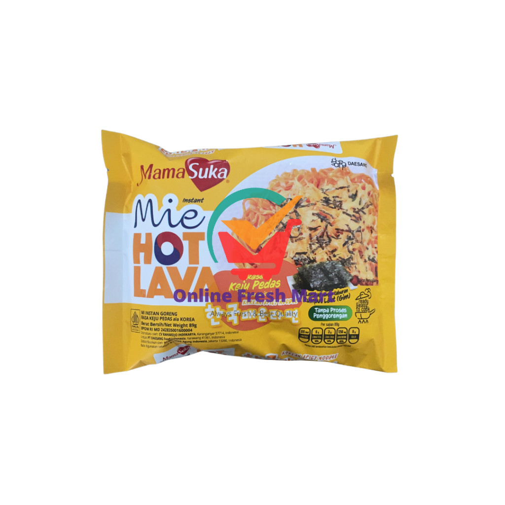 

MamaSuka Mie Hot Lava Rasa Keju Pedas 89g - Online Fresh Mart Denpasar