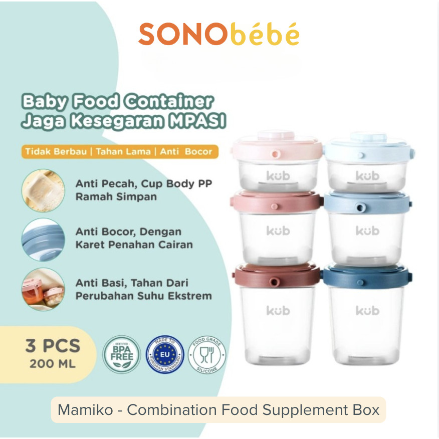 Mamiko Kub - Combination Food Supplement Box | Baby Food Container