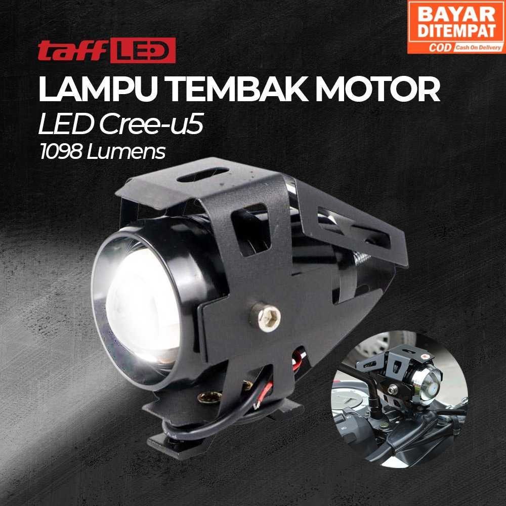( COD HNstore20 ) TaffLED Lampu Tembak Motor Transformer LED Cree U5 1098lm Cool White - U5