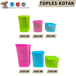 Toples Kotak Container Zayn KMP Mutiara Plastik Kecil Sedang Besar Kue Kering Wadah Penyimpanan
