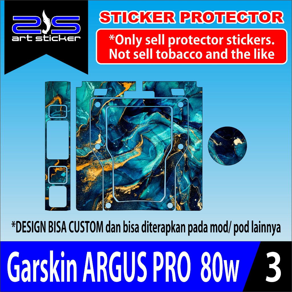 SKIN Sticker Garskin Argus Pro 80w Marble Blue