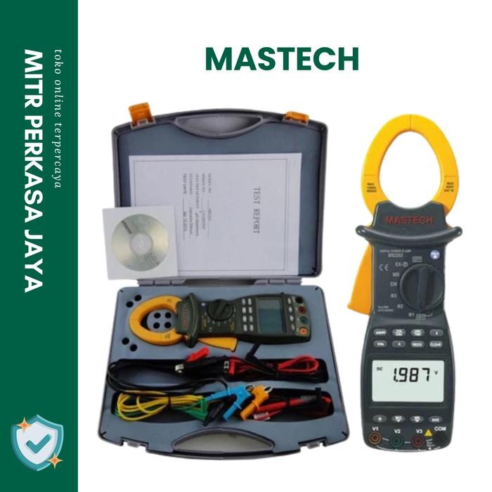 MS2203 Three Phase Power Clamp Meter Mastech Ampere Tang 3 Fas Fase