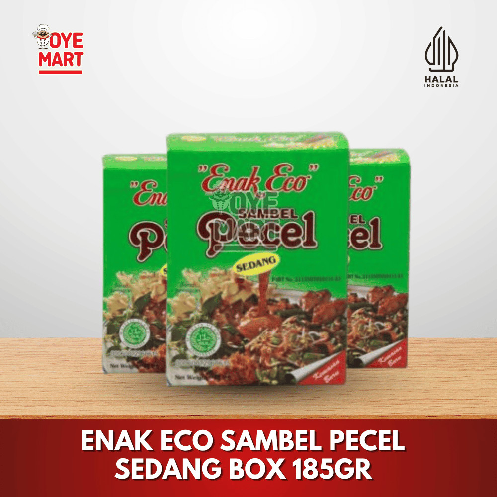 

ENAK ECO SAMBEL PECEL SEDANG BOX 185GR/ BUMBU INSTAN