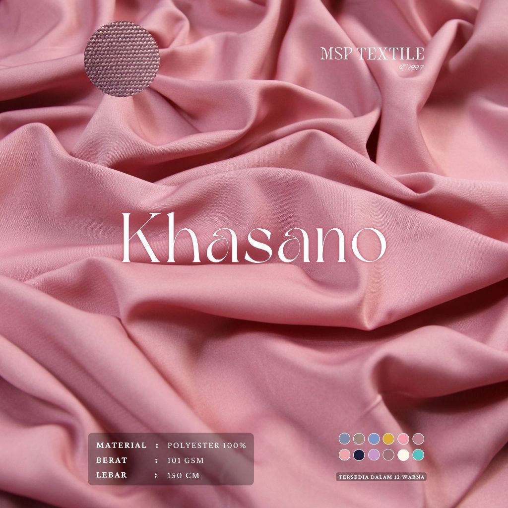 KAIN KHASANO POLOS POLYESTER ADEM UNTUK GAMIS PASHMINA FURING