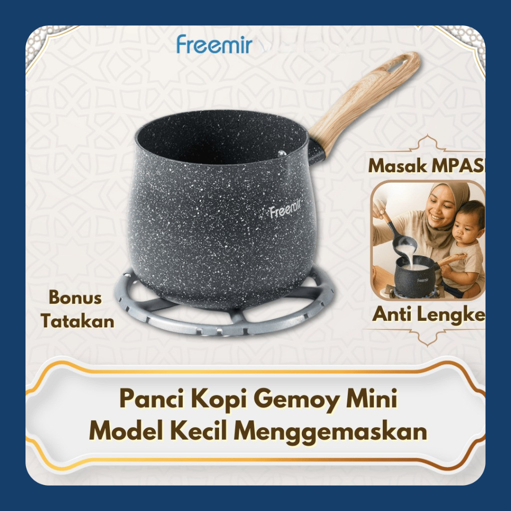 【】 Panci Kopi Gemoy Mini Anti Lengket Susu MPASI Serbaguna Granit