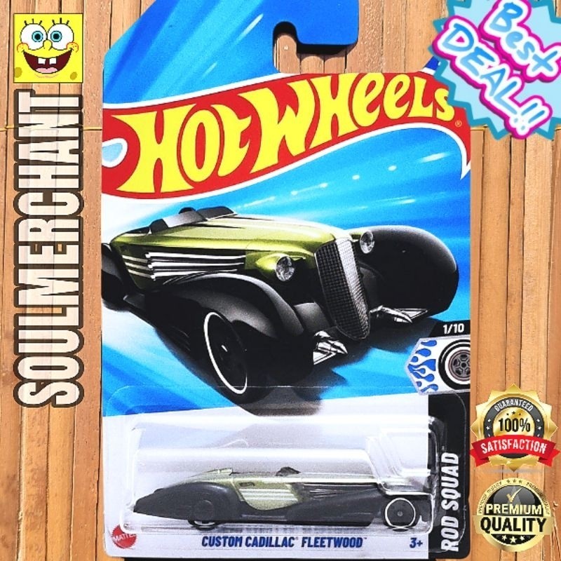 Hot Wheels Custom Cadillac Fleetwood Hijau Classic Car