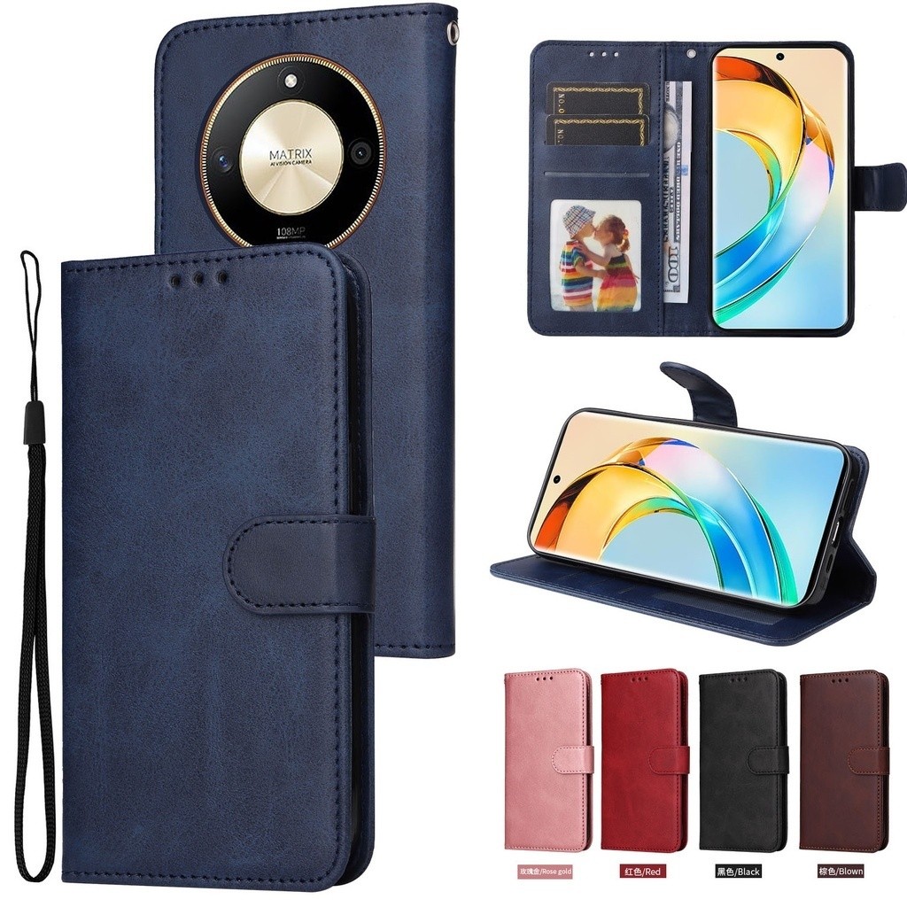 Untuk Honor X9c X9b X8b X7b X6b X5b X9a X8a X7a X6a X9 Kasus Dompet Kulit Flip Casing Pemegang Kartu