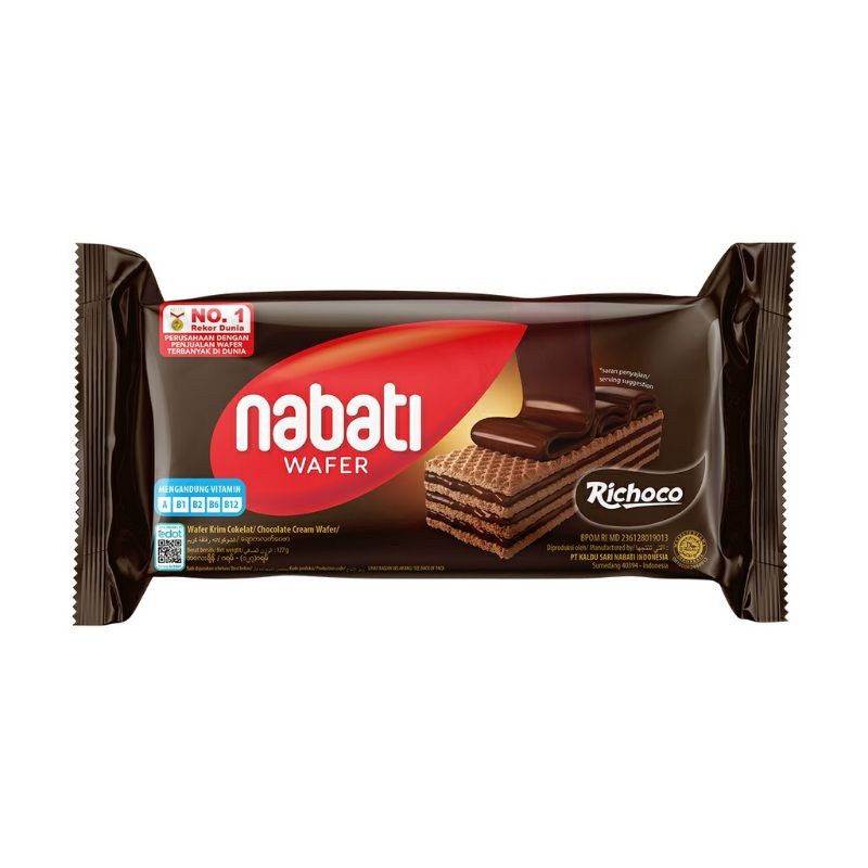 

1 DUS Nabati Wafer 110gr Varian Keju Cokelat Cemilan