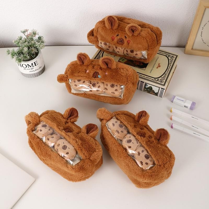 

JAMIN MURAH !!!Kotak Pensil Make Up Pouch Serbaguna CAPYBARA INCLUDE 3 PCS BONEKA Super Cute Gwiyeo(BISA LANGSUNG ORDER)