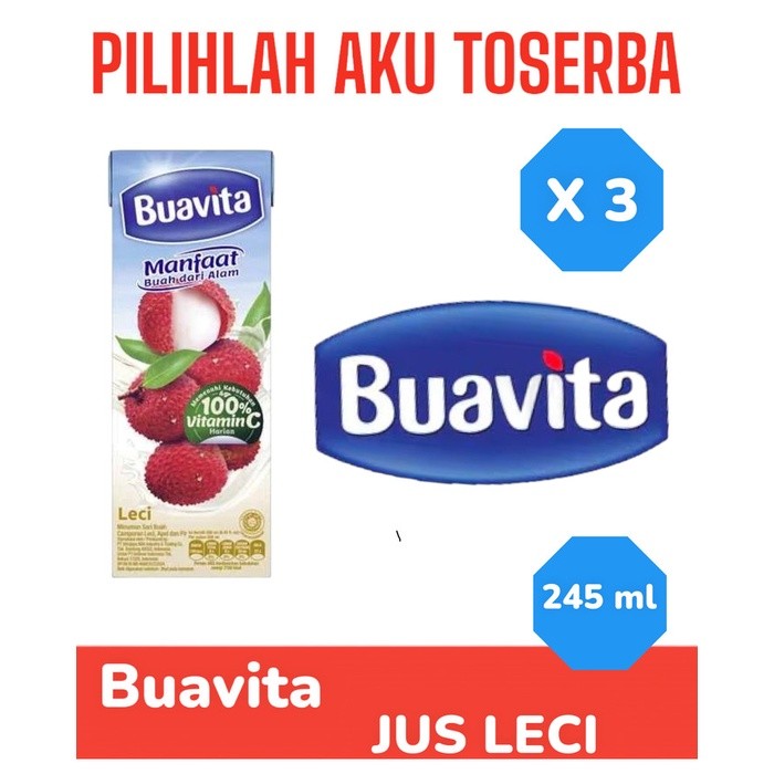 

BUAVITA LYCHEE Jus Leci 245 ml - ( HARGA 3 pcs )