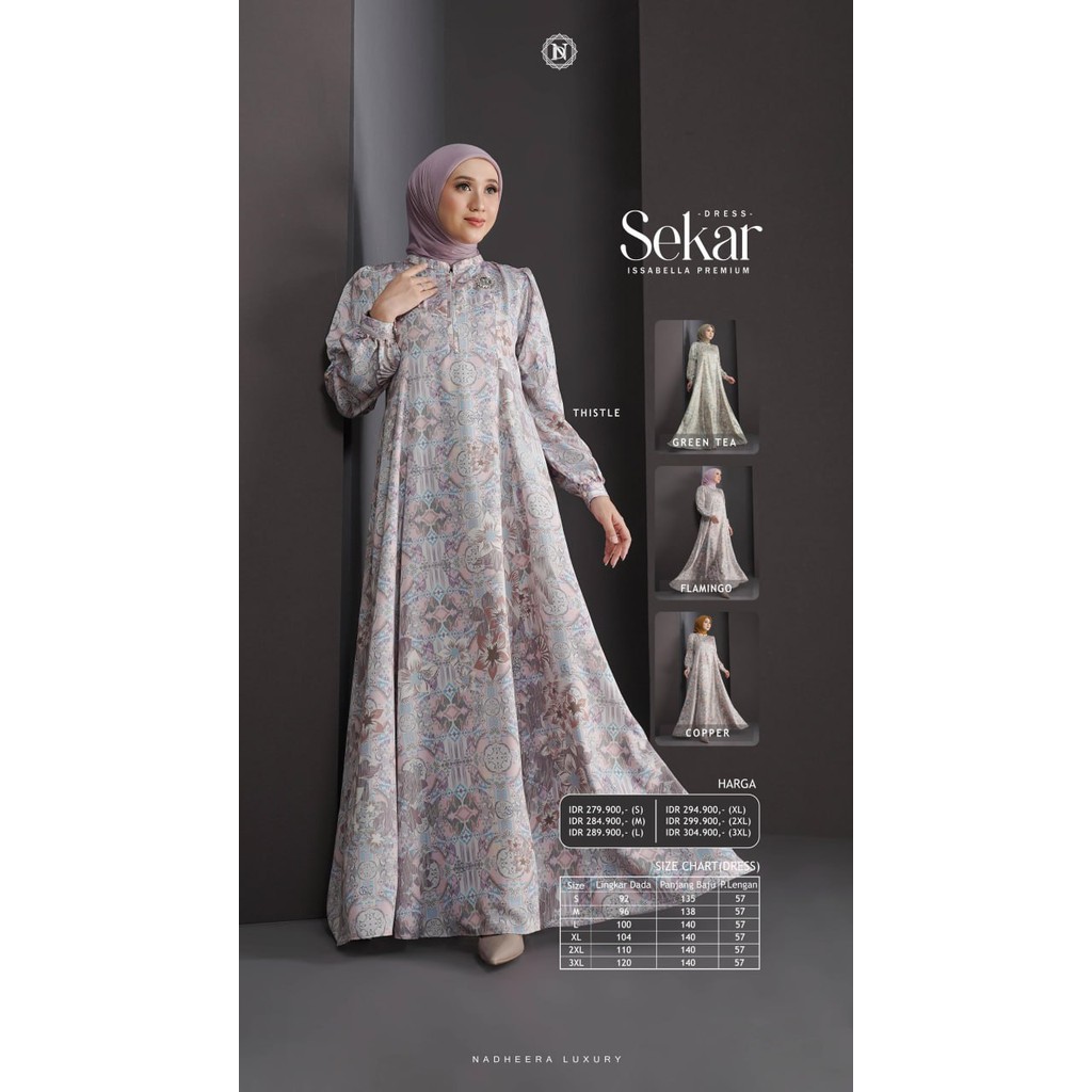 NADHEERA LUXURY SEKAR DRESS ISSABELLA PREMIUM TERBARU 2025