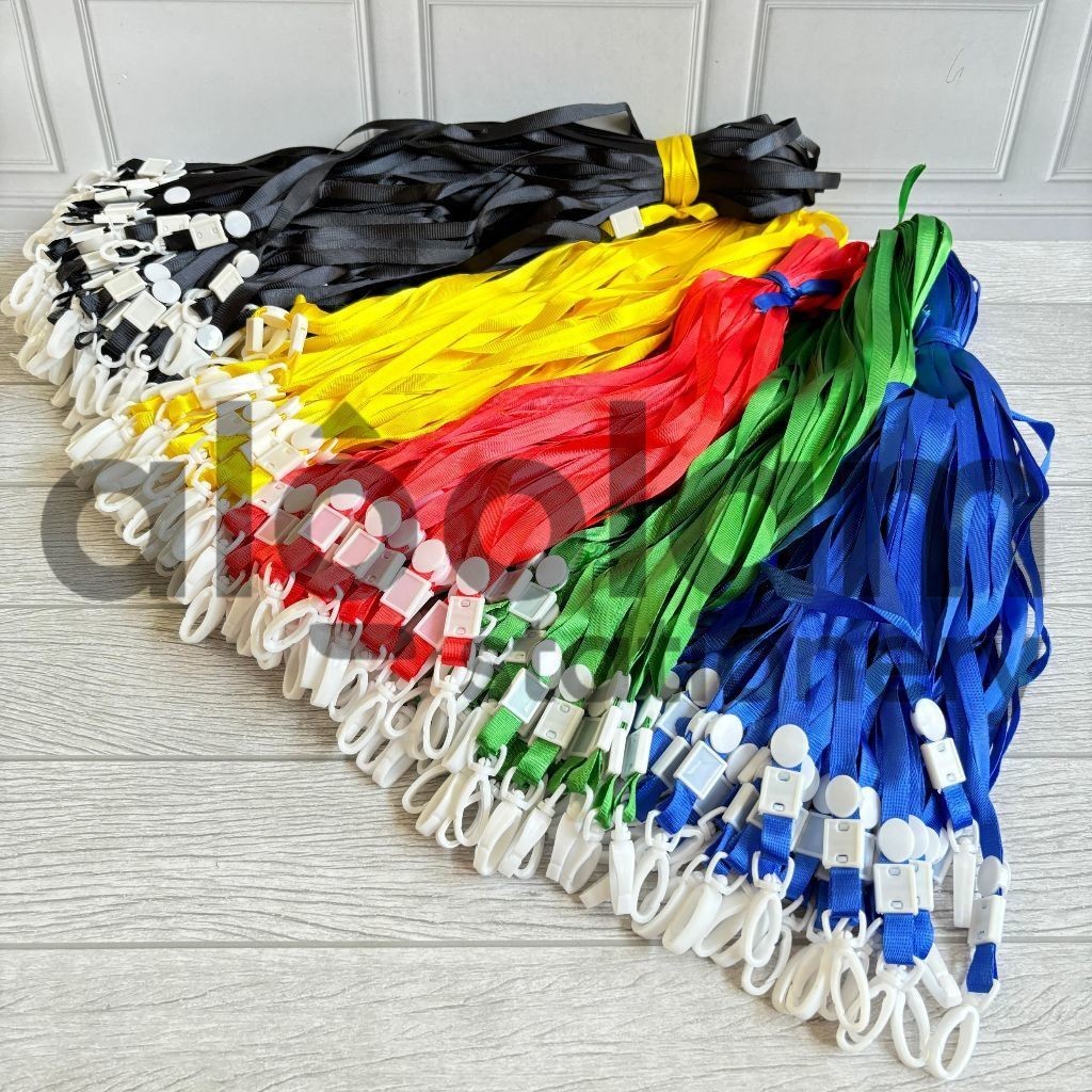 

SATU IKAT ( 10 PCS ) Cantol Tali Id Card Plastik Gantungan Tali Id Card lengkap