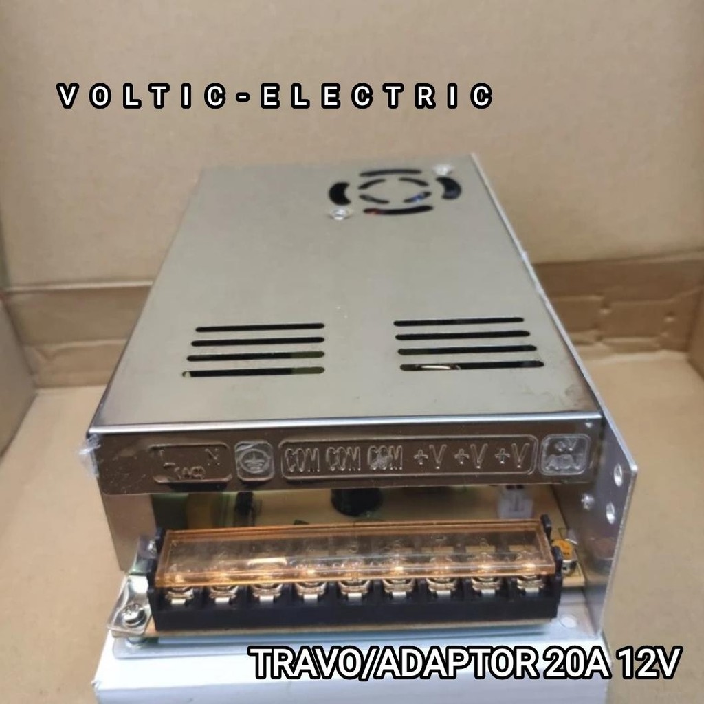 POWER SUPPLY 20A BALLAST 20 AMPERE 12V TRAVO 20A 20a 20AMPERE TRAFO LED 240Watt 240W