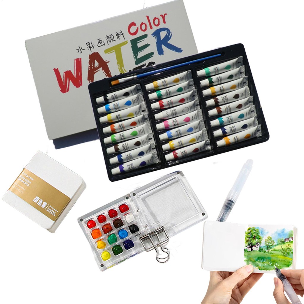 

Watercolor Set For Adults Water Color Art Kit Portable Supplies Professional Palette For Beginners Lovers Professionals Outdoor