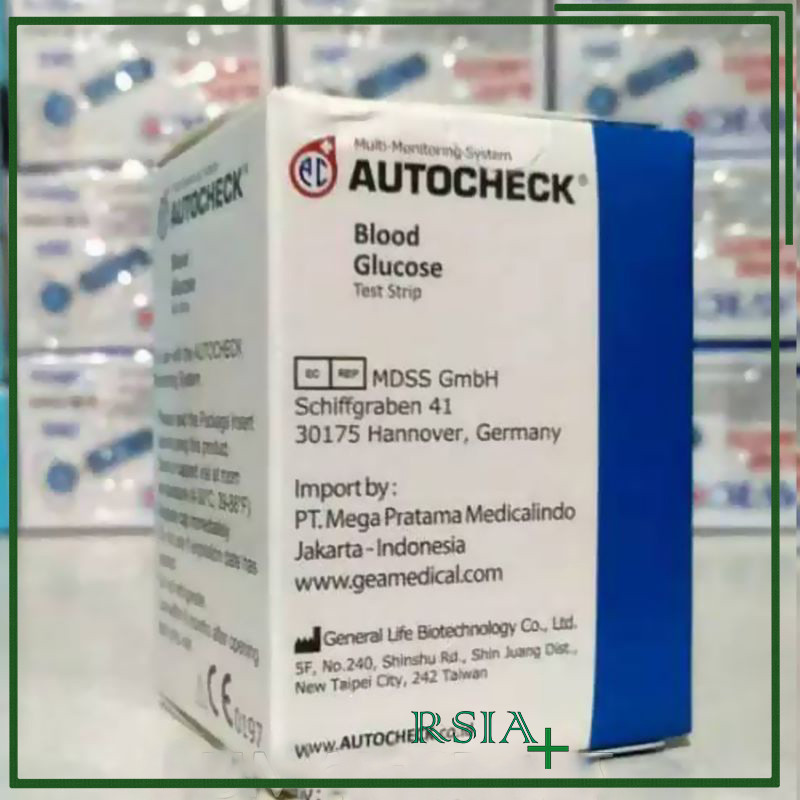 Strip gula darah autocheck strip gula darah Autocheck Strip glukosa Autocheck Stik gula autocheck RS