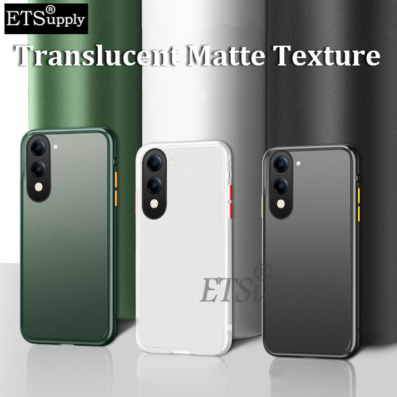 Phone case Vivo Y19S GT Y29S Y29T Shockproof Scrub Matte Transparent Soft edge Silicone Frame Hard C