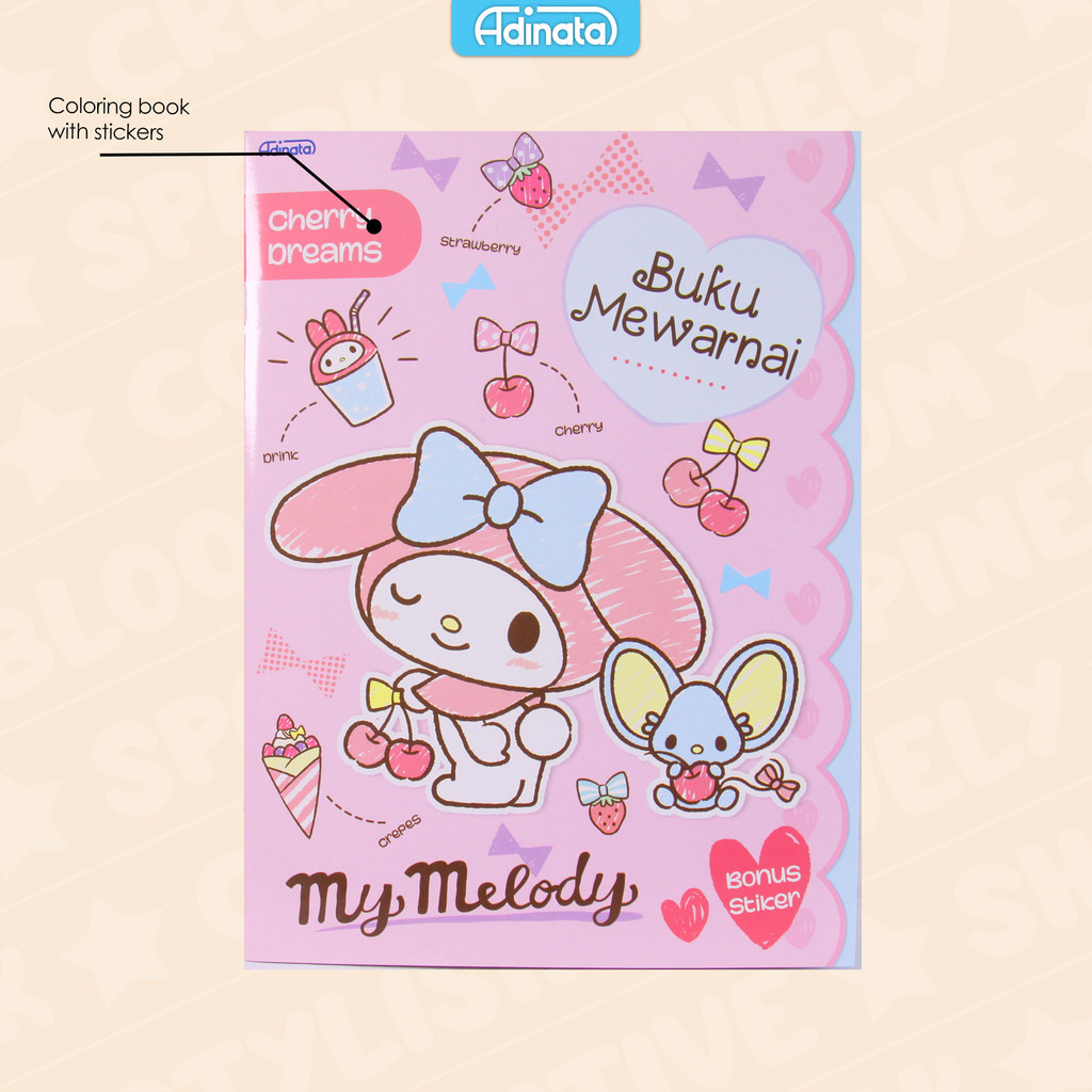 

My Melody Coloring Book L 2513-9813 / Buku Mewarnai / Buku Aktivitas anak / Adinata