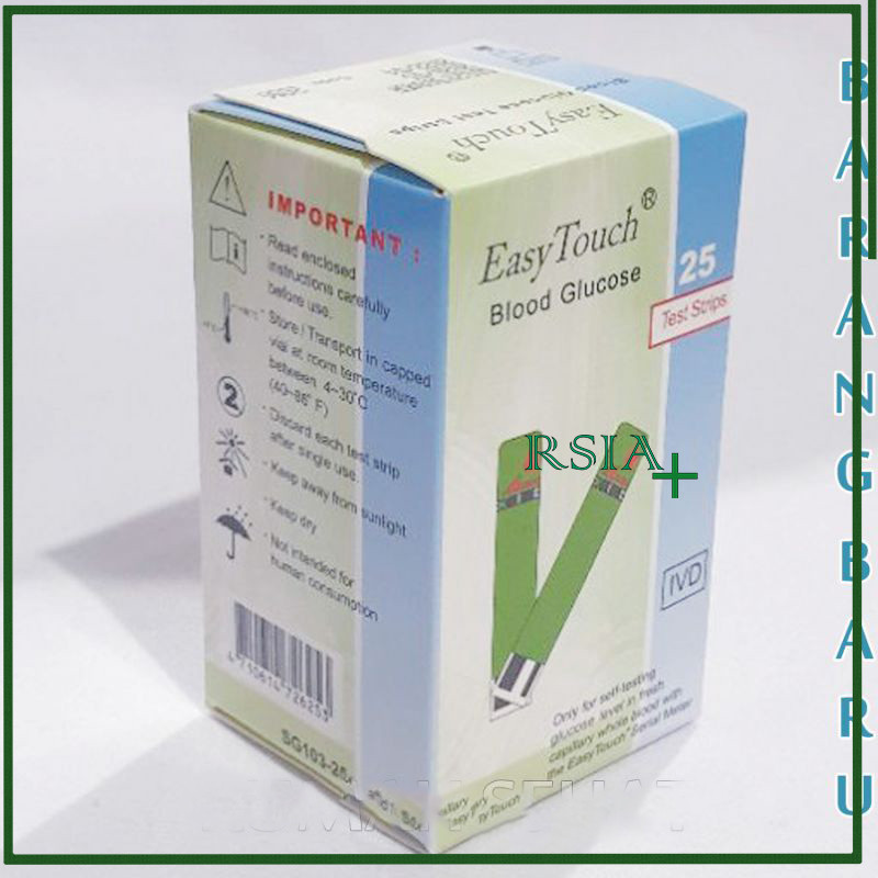Strip Gula Darah Easy Touch Strip Gula Darah Strip Glukosa Easy Touch Strip Glukosa Stik Gula RSIA