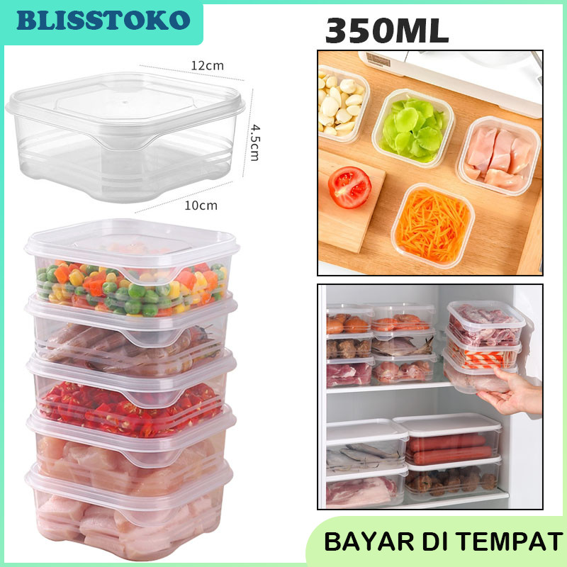 3PCS Kotak Kontainer Makanan Kulkas/ Sayur Buah Ikan Segar Di Kulkas