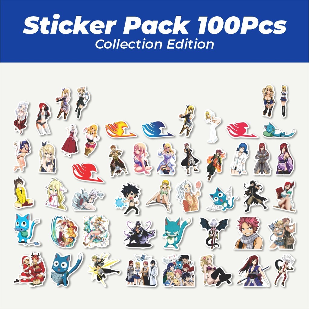 

Hot Sticker Anime Fairy Tail Lucu Anti Air Stikers Berperekat Waterproof Sticker Decal Buat Motor Helm Buku Journal Koper Casing HP Laptop Botol Minum