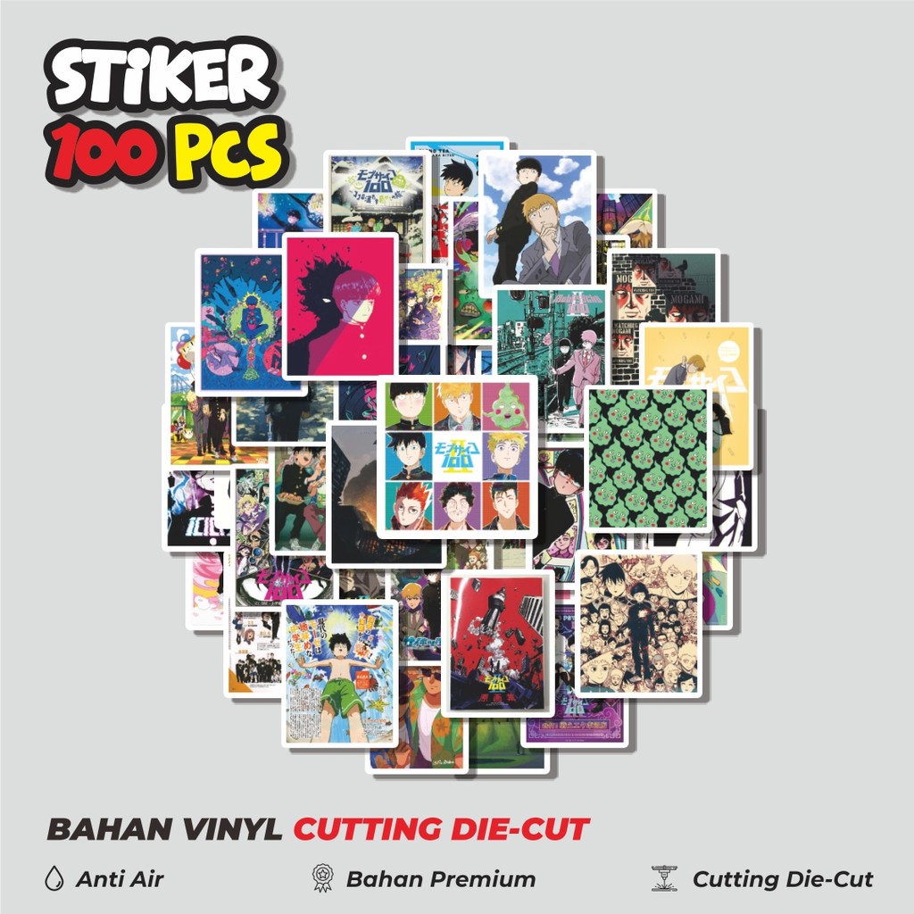 

Terbaru! 50 pcs Stiker Mob Psycho Dekorasi Lucu Kreatif untuk Notebook, Skateboard, HP