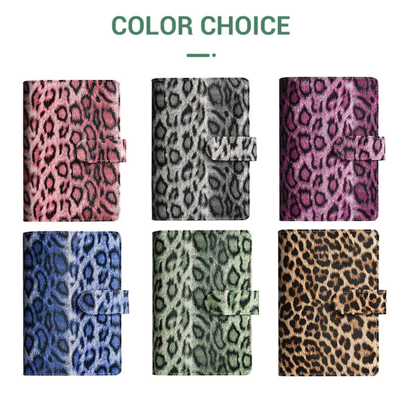 

Colorful 1pc A6 Leopard Print Loose Leaf Cover Plan Book Binder 6 Holes Cash Budget Binders Notebooks Office Stationery