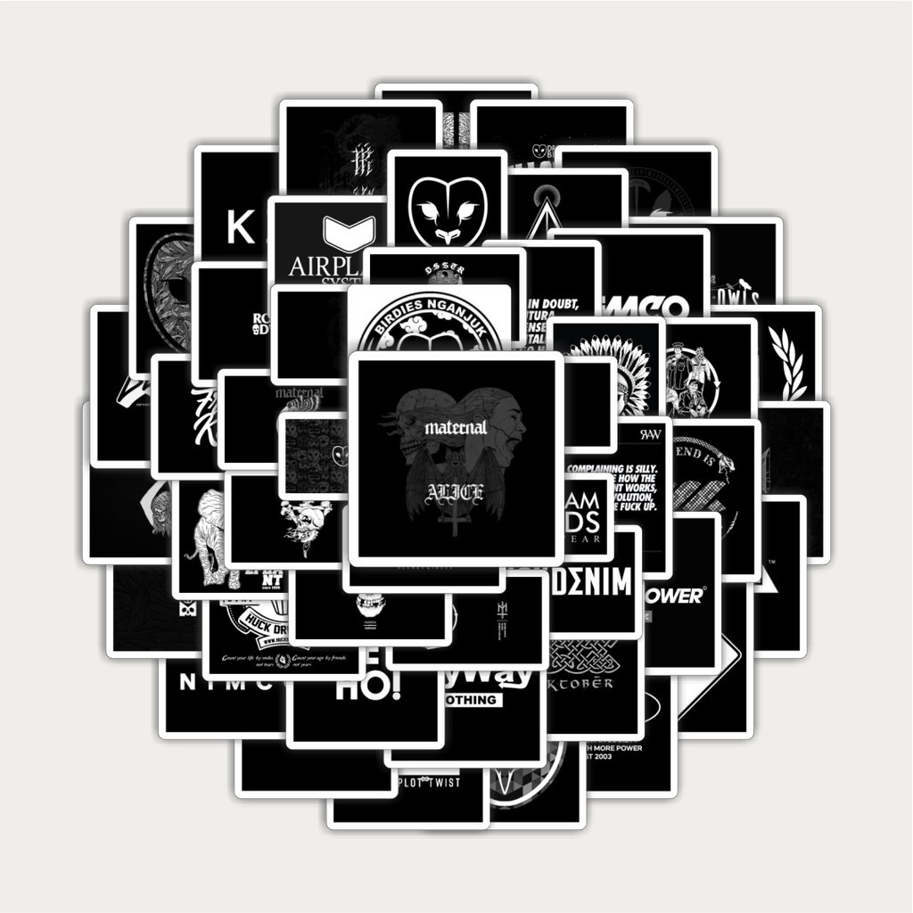 

Sticker Pack Stiker Random Black & White Versi 7 | Sticker TUMBLR | Stiker LAPTOP KOPER HELM